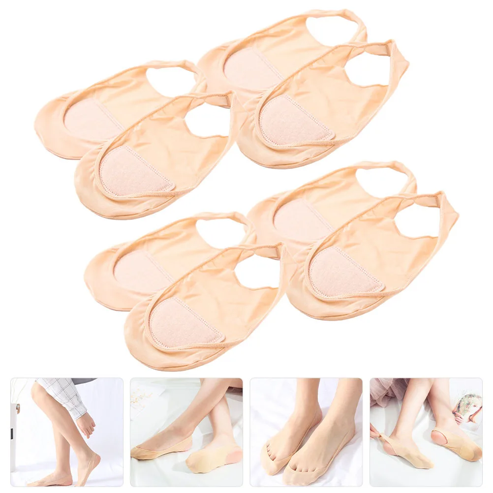 

4pcs Invisible Half Socks For Women Breathable Low Cut Forefoot Sling High Heel Comfortable Washable Lightweight Ankle Socks