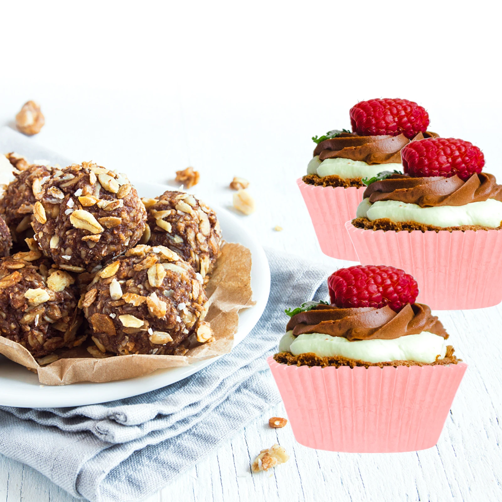 

300Pcs Baking Cupcake Liners Creative Decorative Cake Muffin Cups Disposable Baking Supplies for Party Household Use