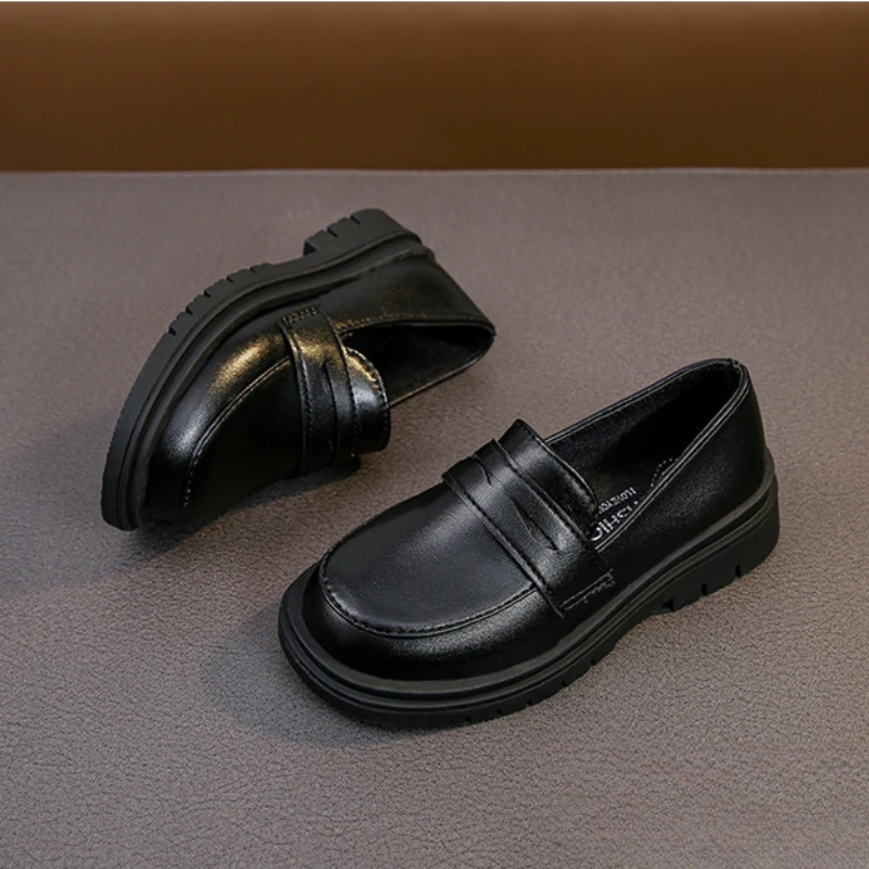 Leather Shoe for Girl British Style Children Shoes Mary Jane Shoes Princess Shoes Kid Shoe for Girl Kids Loafers Zapatos Niña