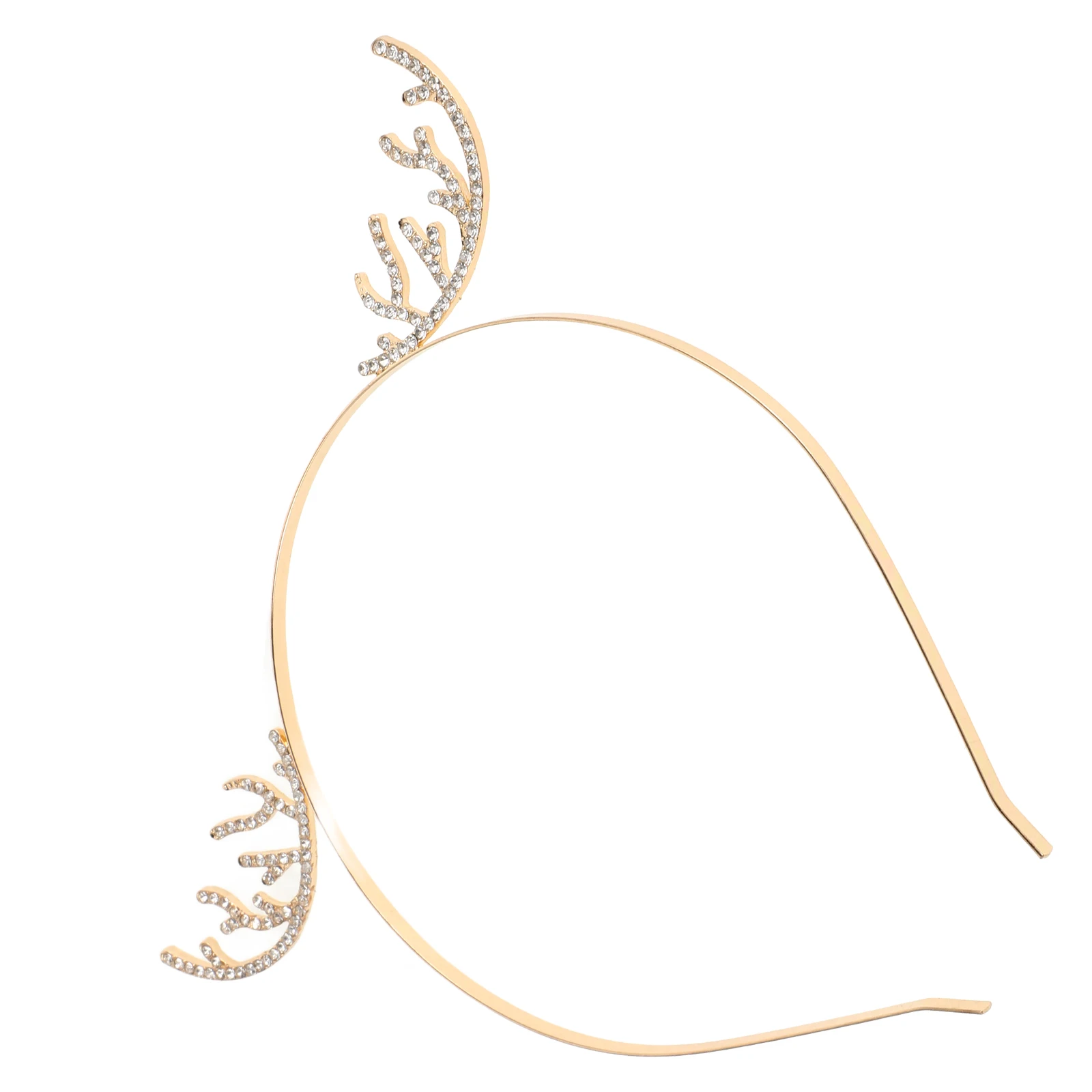 

Holiday Reindeer Antlers Headband Crystal Snowflake Hair Hoop Christmas Deer Horn Crown Festive Party Hairband Women Gift