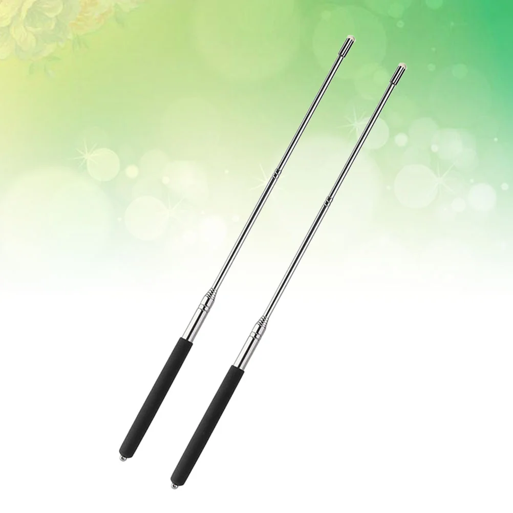 2 Pcs Hand Pointer Classroom Telescopic Whiteboard Extendable Black Retractable Handheld Presenter Office