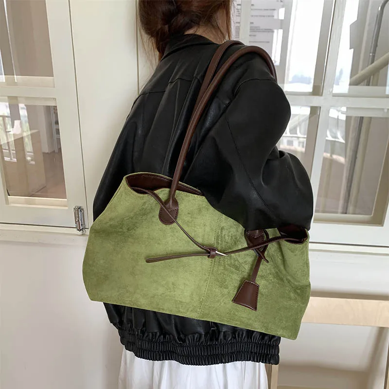 Women's PU Leather Shoulder Bag 2026 Winter New Fashion Retro Underarm Bag Luxury Brand Designer Handbags Tote Bags