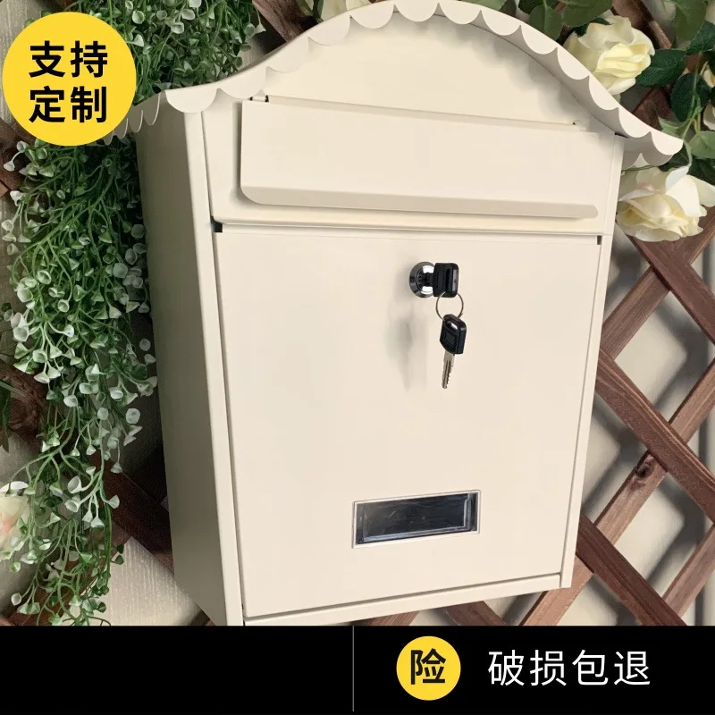 YX  High-quality villa mailbox outdoor rainproof mailbox wall-mounted  pastoral creative letter box aluminum