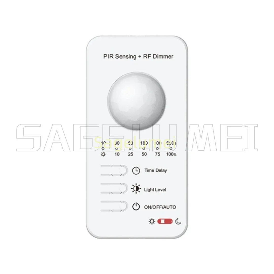 EV-R Skydance 5-24V DC 1CH*3A PIR Motion Sensor Dimming Controller 2.4G RF Daylight Detection PIR Controller Timer for Stairway