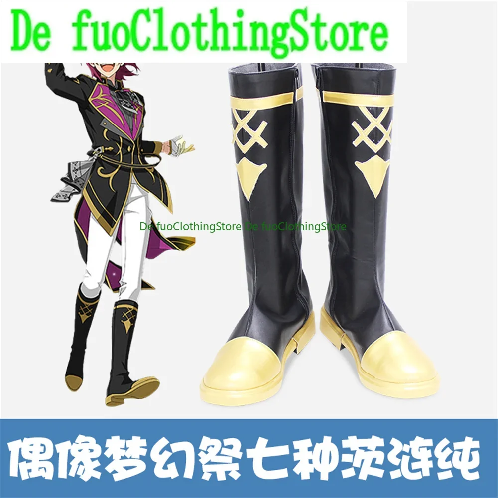 

Ensemble Stars Knights SAEGUSA IBARA Sazanami Jun Cosplay Shoes Boots Game Anime Halloween DefuoClothing Shoes Store