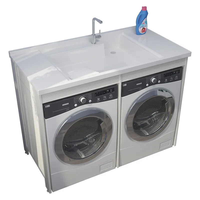 YJQ washing machine dryer significant other integrated cabinet balcony double washing machine basin