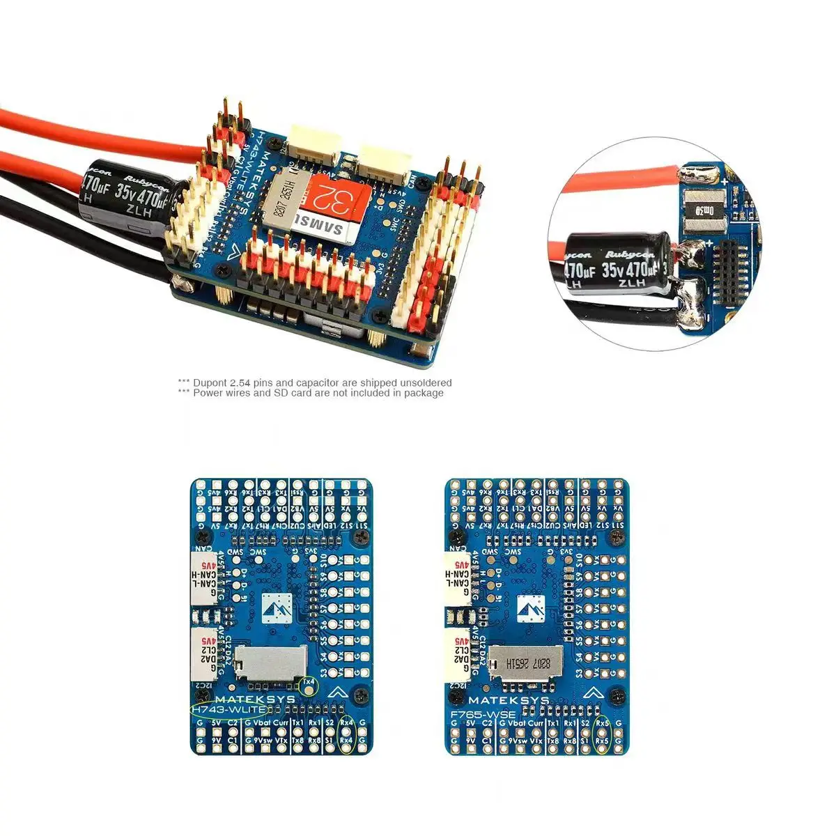 

MATEK H743-WLITE ArduPilot INAV 3-8S, для радиоуправляемых многовинтовых моделей