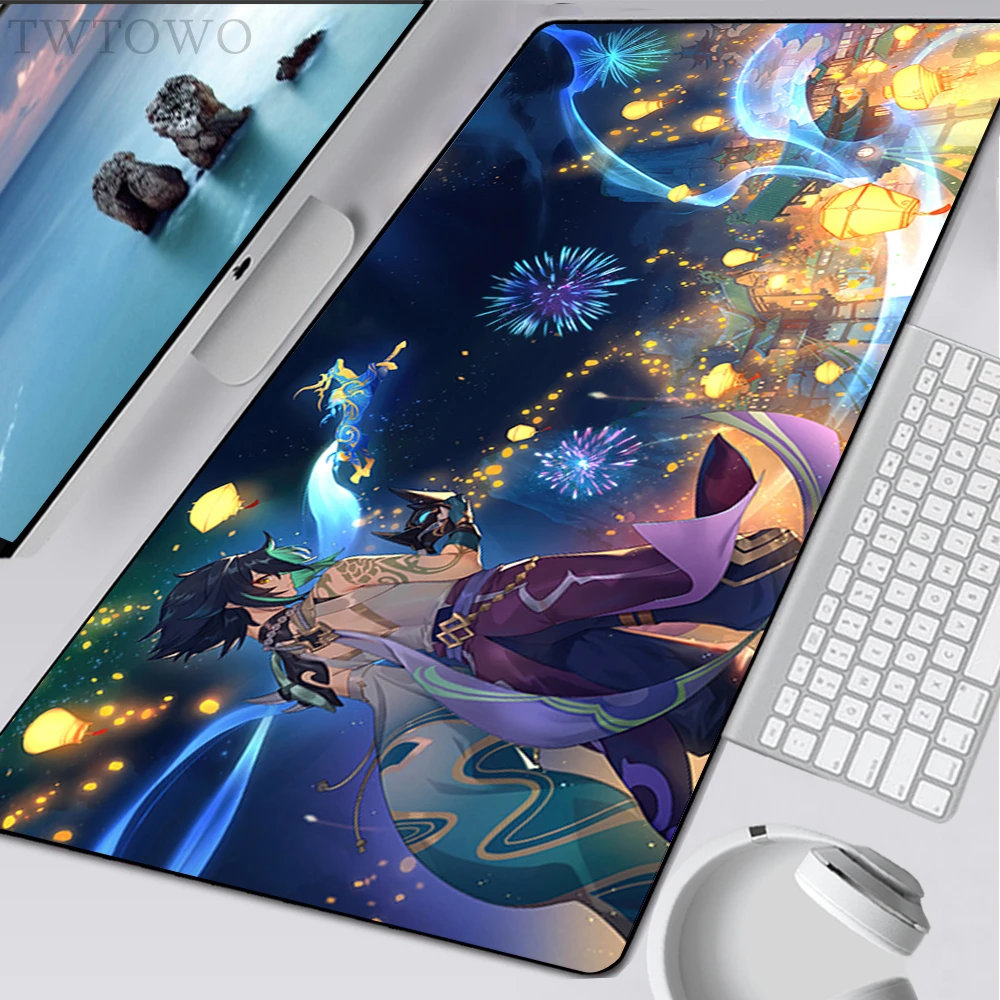 

Mouse Pad Gamer Large Custom XXL keyboard pad MousePads Genshin Impact Xiao Laptop Gamer Soft Desktop Mouse Pad Mouse Mat