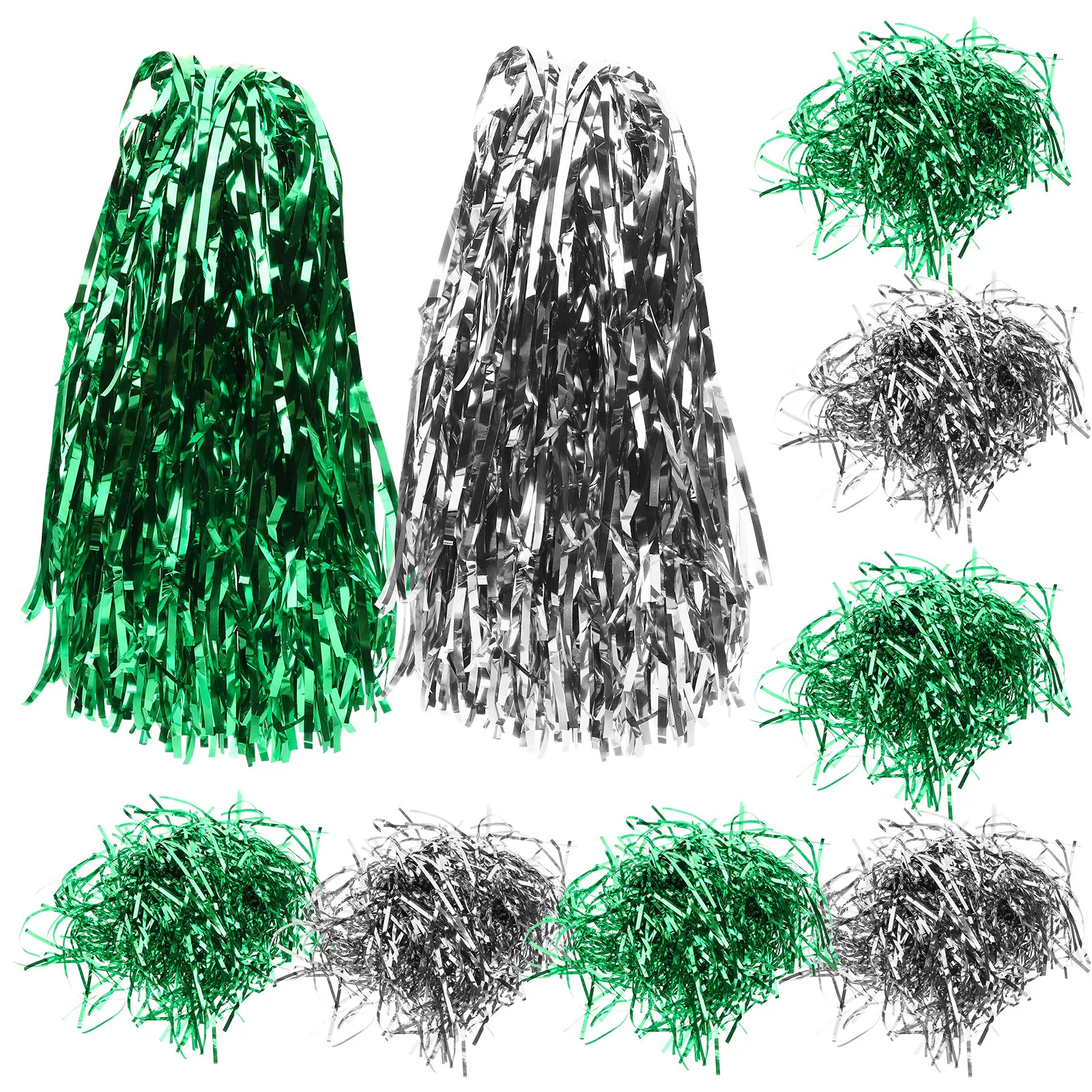 24Pcs Vibrant Cheerleader Pompoms Glossy Dance Hand Flowers for Team Cheering Sports Competitions Cheerleading Props