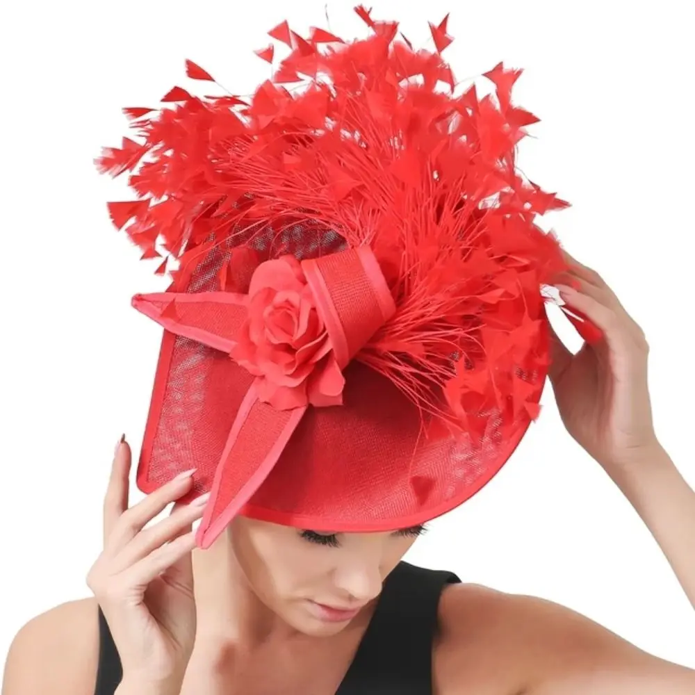 Wedding Party Show Hats DIY Formal Dress Millinery Cocktail Headwear Hair Accessories Bride Headdress French hat Women Ladies