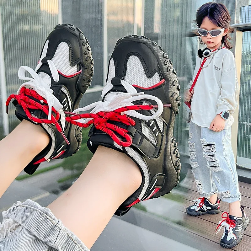 

Ultra Boys' And Girls' Running Shoes Lightweight Soft Bottom Breathable Mesh Summer New Style Children's Sports Shoes tenis