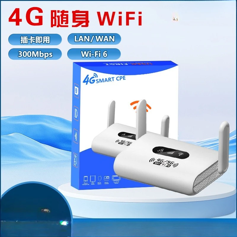 Q30 Portable WIFI6 UK Australia SIM Card + RJ45 Port Sharing Hotspots Folding Antenna 4G Router