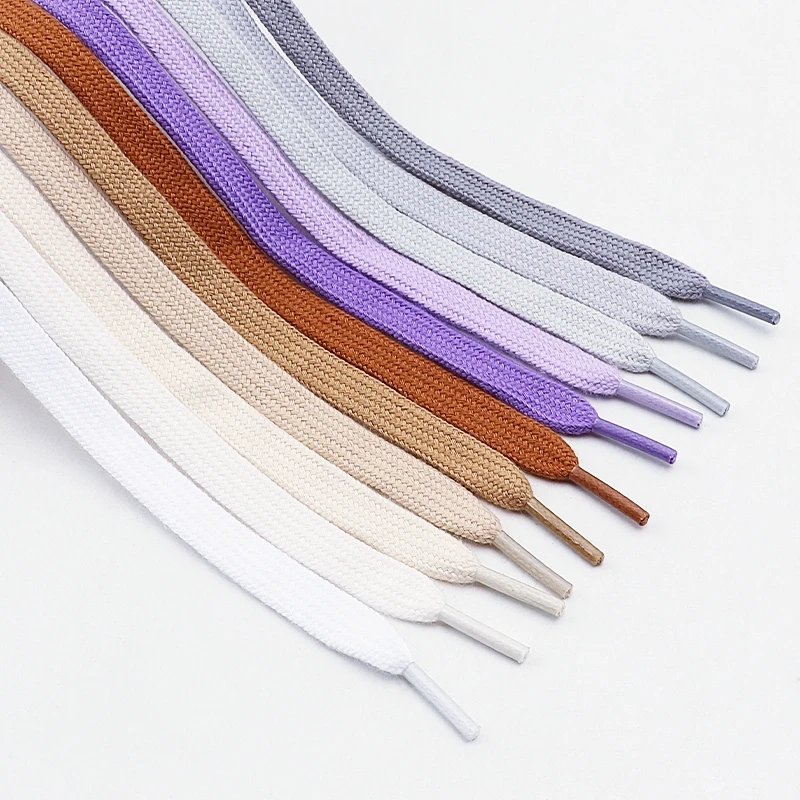 

2Pair/3Pair New Flat 8mm Classic Colored Shoelaces Unisex Sneaker Shoe Laces Sport Boots Shoelace Accessories