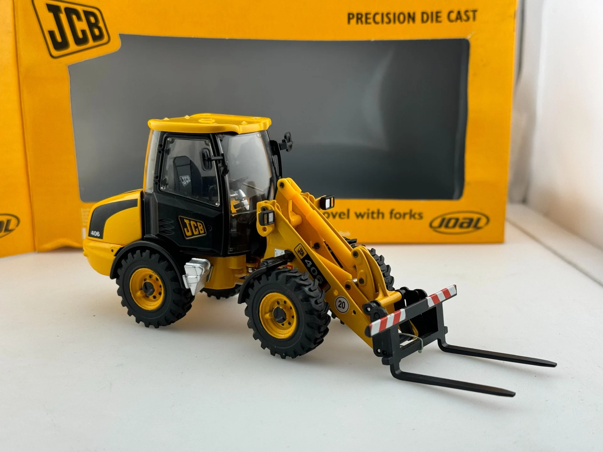 دييكاست JOAL 1/35 مقياس JCB 406 متشعب عجلة نقل مجرفة سبيكة سيارة نموذج تحصيل لعبة هدية تذكارية عرض حلية