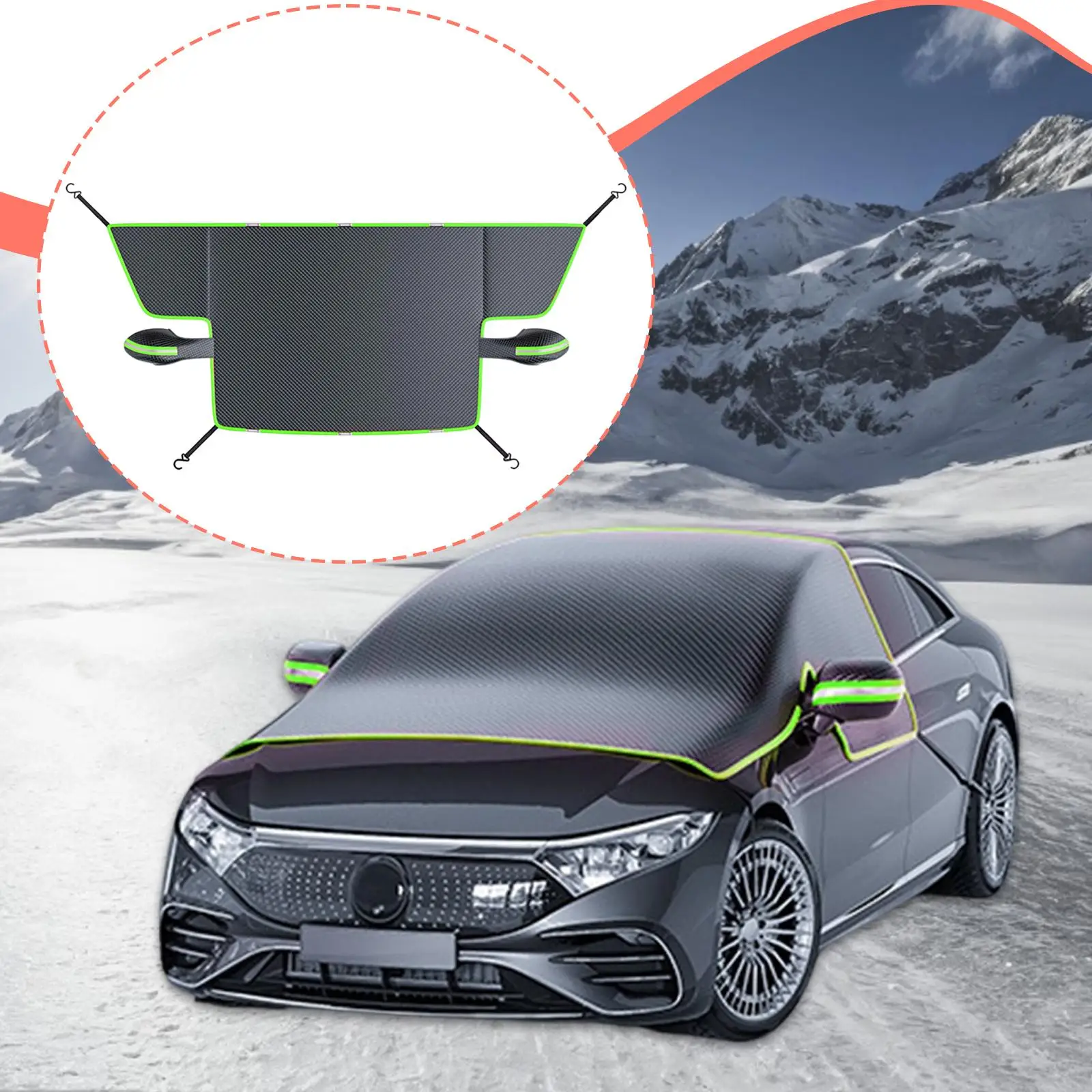 Capa de pára-brisa versátil para pára-brisa de carro capa de neve para carro SUV de inverno