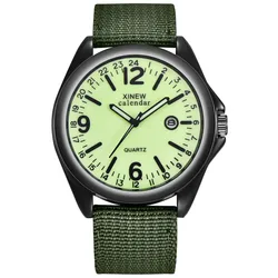 Men Original XINEW Brand Cheap Watches Fashion Casual Nylon Band Army Sports Date Quartz Watch Erkek Barato Saat Reloj Hombre