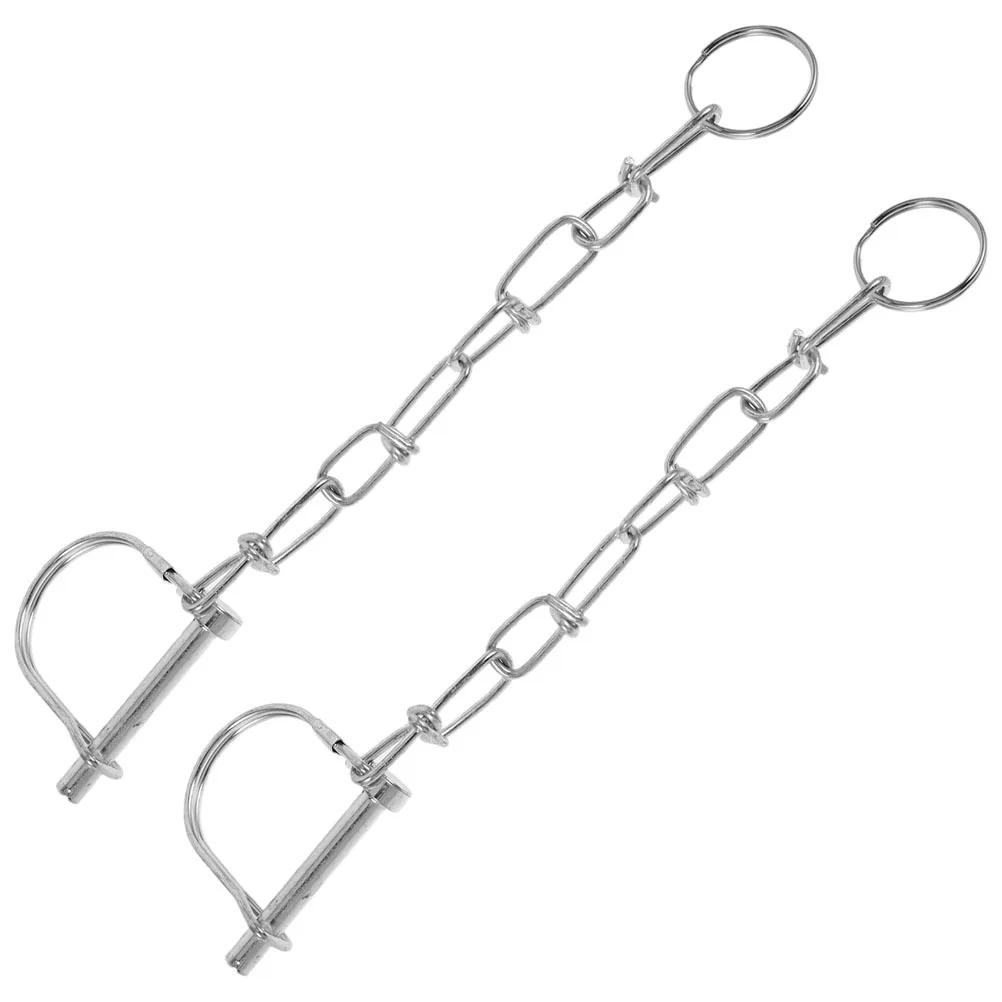 2 قطعة موصل مقطورة دبابيس الأمان المجلفن الثقيلة وصلة دبوس مقاطع آمنة مقطورة مقرنة قفل دبابيس وصلة السحب أجزاء