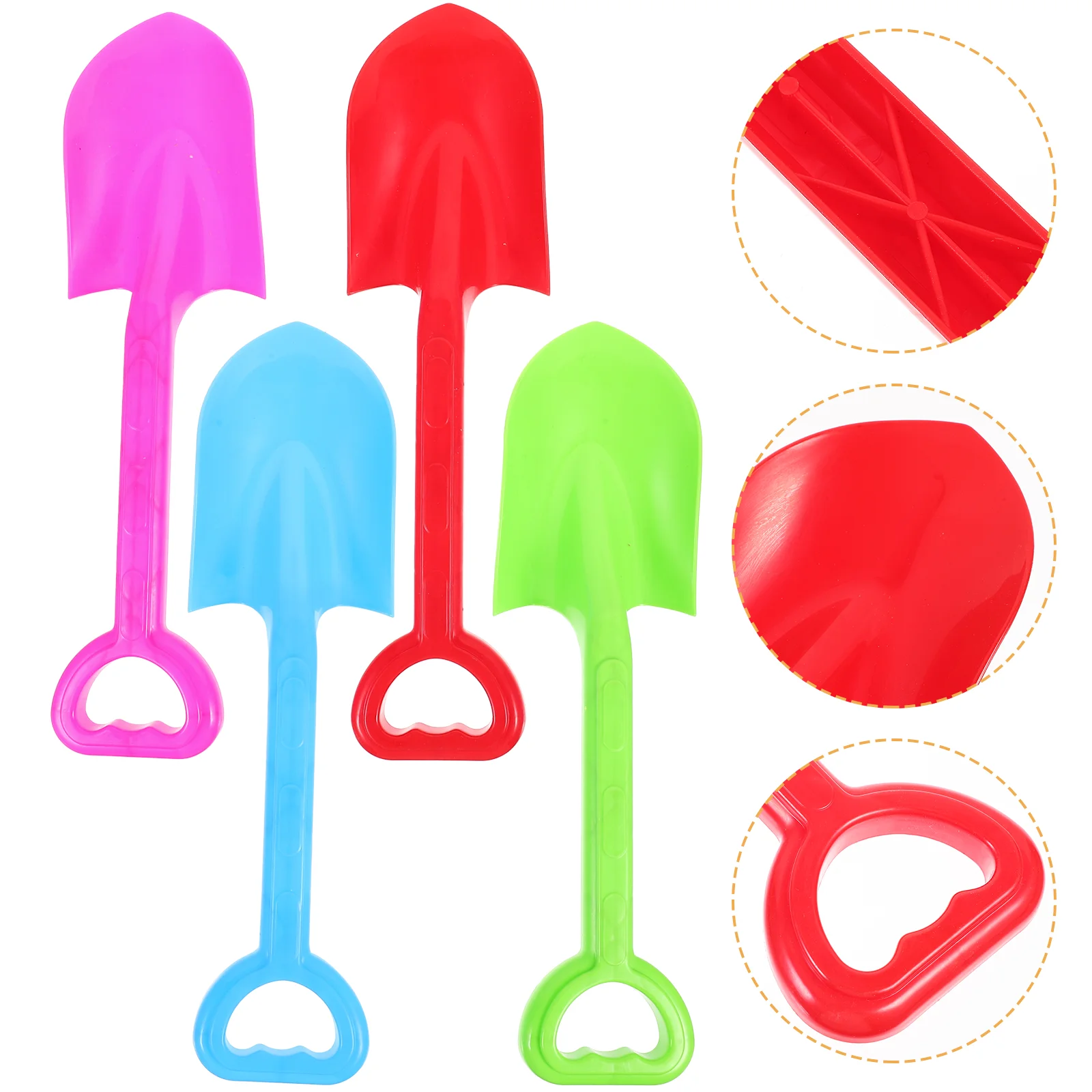 4 Pcs Scooper for Beach Childrens Toys Toddler Sand Shovels Set Plastic Playing