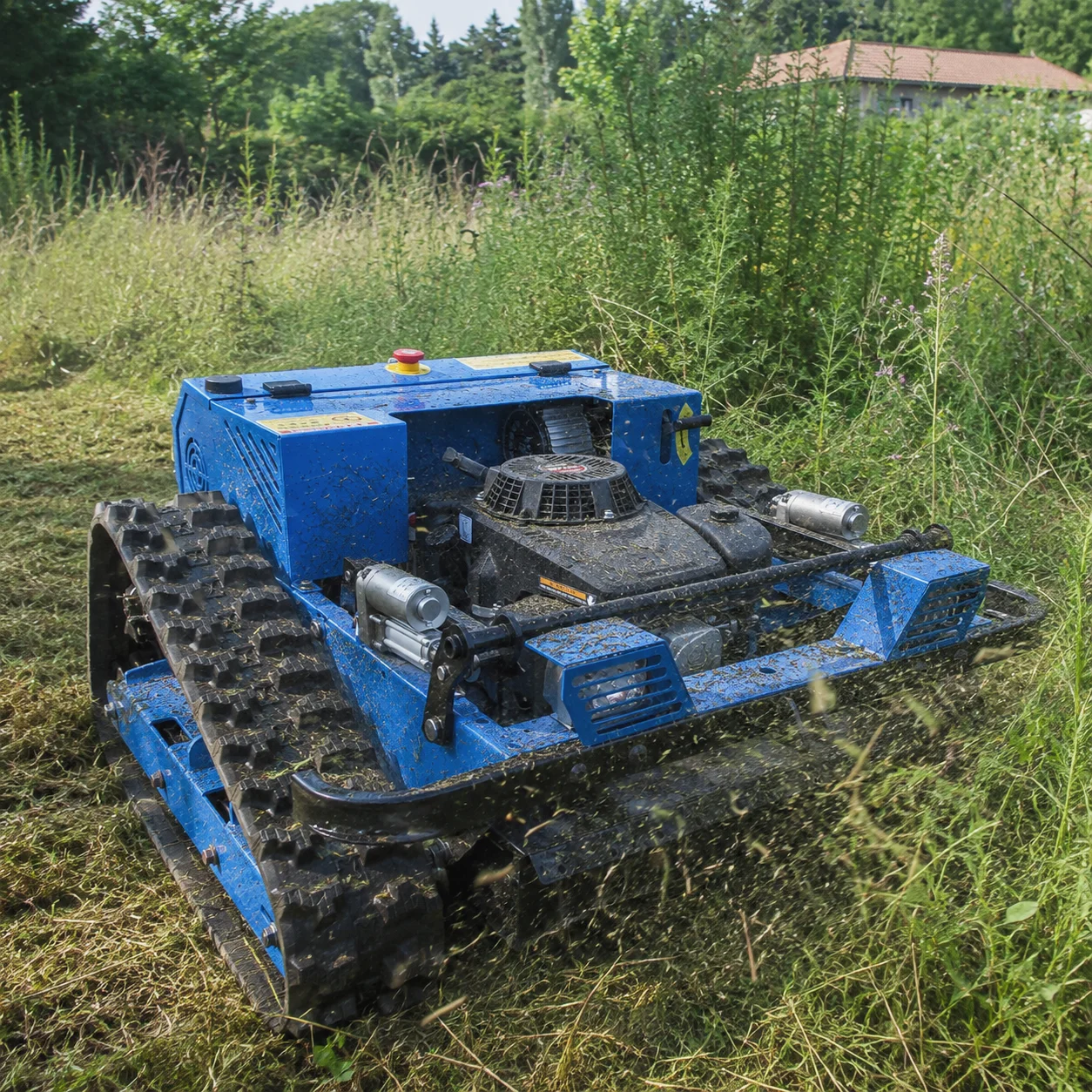 Customized Smart Remote Control Tracked Lawn Mower Heavy Duty Brush Cutter for Orchard Farm Garden Slope Maintenance