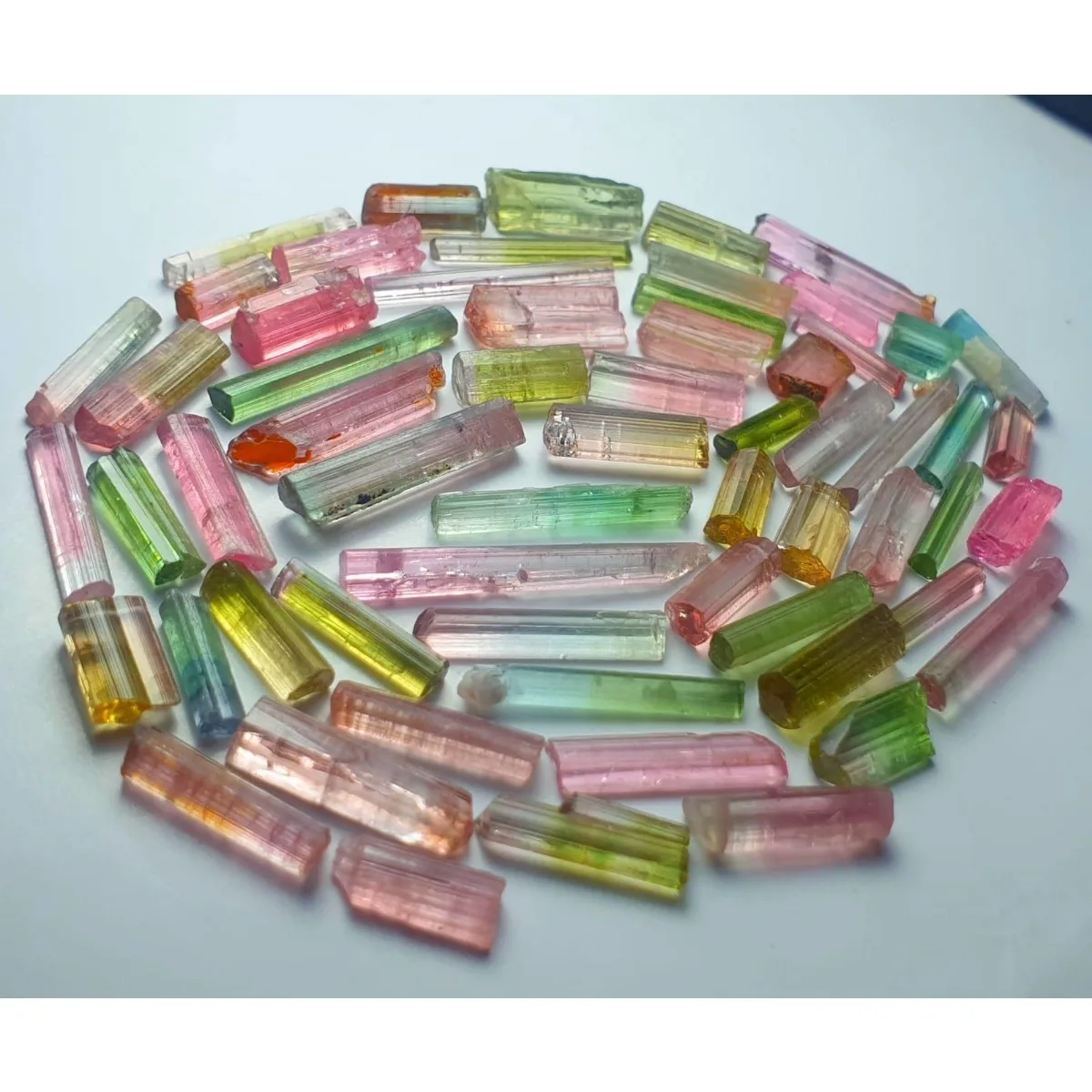 Brazilian Elbaite Crystal Samples, 10g 5-15mm Random Colors, Display Case for Home Decor & Rock Collection Display