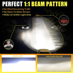 Aileo 2 peças 85w 18000lm h4 luzes led de alta potência para farol de carro feixe alto e baixo lâmpada automotiva canbus csp 6500k lâmpadas plug & play 8 principais vendas lâmpada led automotivo - №1