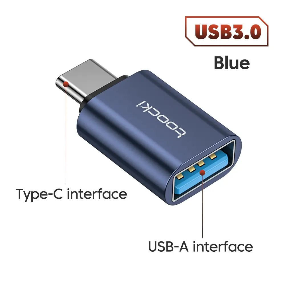 Toocki Otg Usb 3.0 Naar Type C Adapter Micro Naar Type C Mannelijk Naar Usb 2.0 Vrouwelijke Converter Voor Macbook Xiaomi Samsung Otg Connector - afbeelding 1