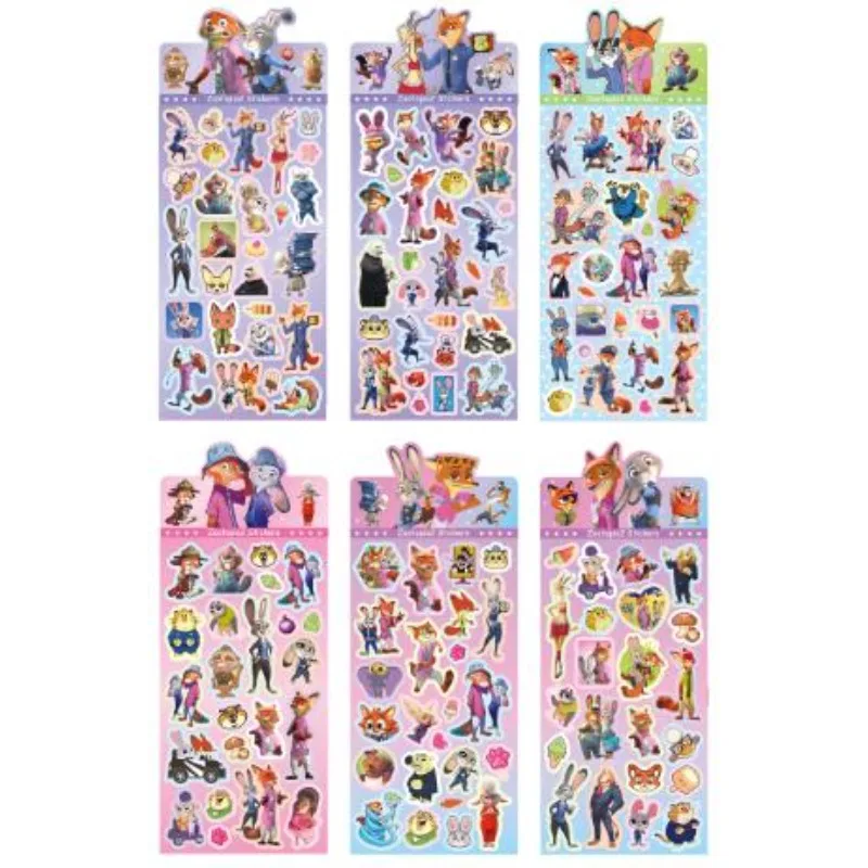 ملصق جوكا شفاف مقطوع بالليزر لمدينة الحيوانات المشهورة، ملصق كرتوني إبداعي، مواد ديكور، صورة لاصقة #6