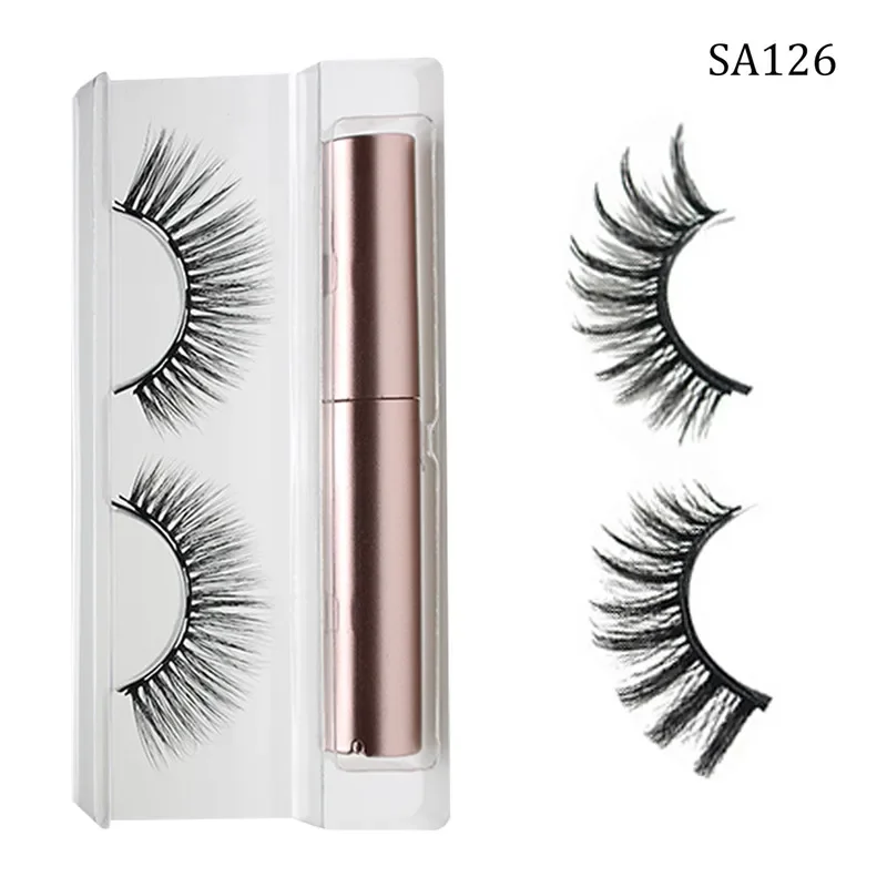 Magnetic Eyelashes Set with Magnet Eyeliner - Single Pair of False Lashes