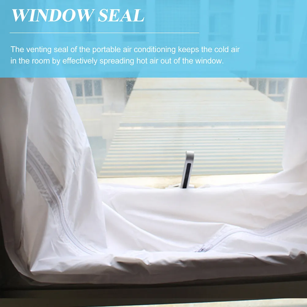 Portable Ac Window Seal Cloth Universal Air Conditioner Sealing Kit for Home Office School Energy Saving Hot Air Exhaust Blocker