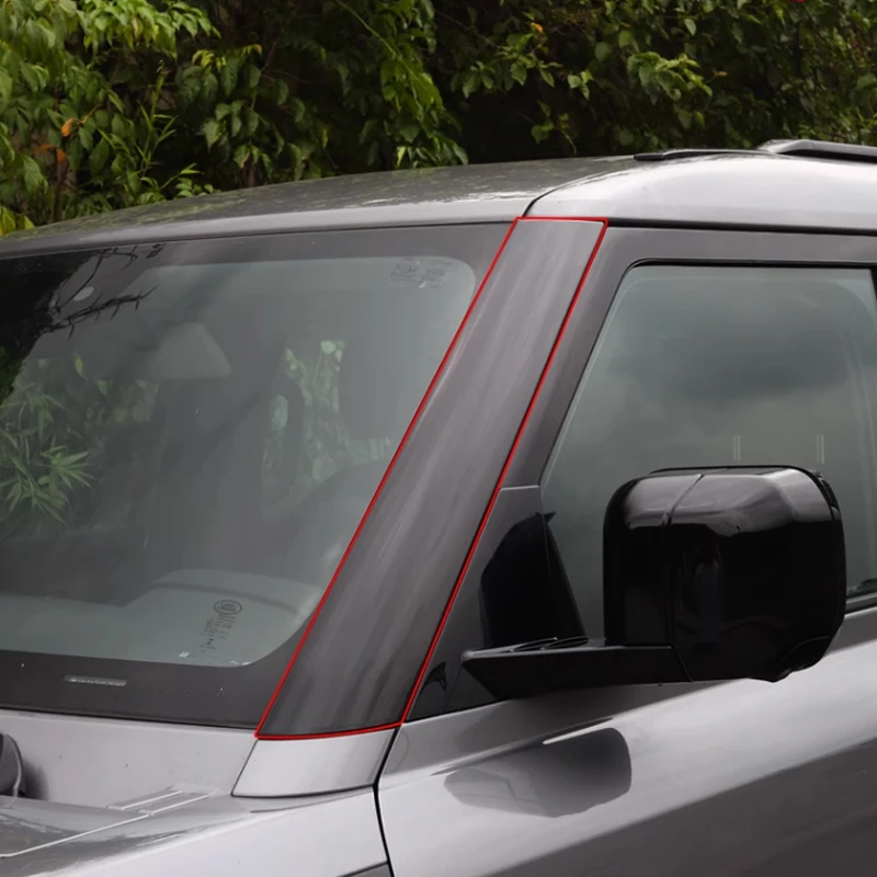 

External Accessories Decorate for Land Rover Defender 110 90 2020-2024 Car Front Windshield A-pillar Panel Cover Trim 2Pcs