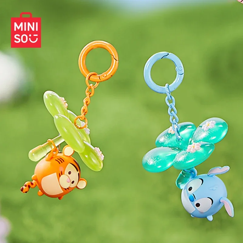 MINISO Disney Ufufy Flower Series Dandelion Four-leaf Clover Blind Box Pendant Keychain Backpack Decoration Collection Toy Gift