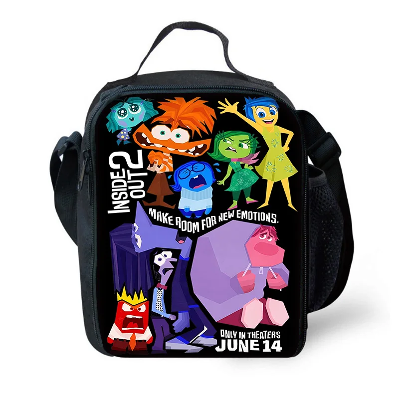 Disney Insides Out 2 Child Insulated Large Capacity Bag for Boy Girl Student Outdoor Picnic Resuable Thermal Cooler Lunch Box