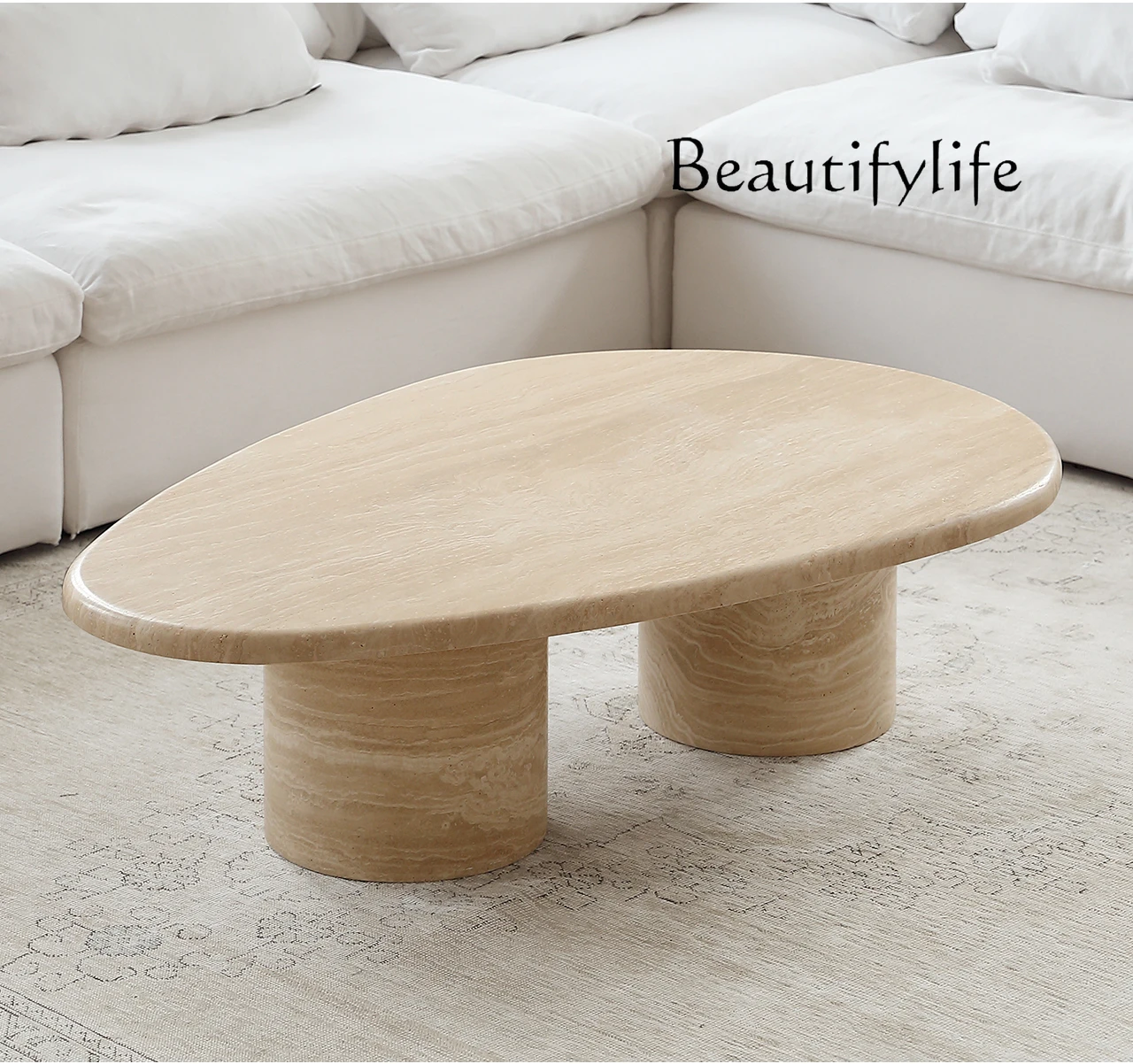 Natural Cave Stone Tea Table Internet Celebrity Ins Silent Marble Living Room Simple Modern Raindrop Tea Table