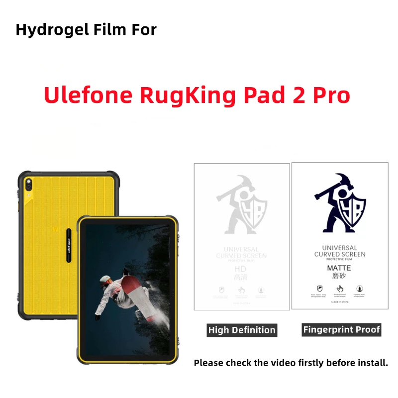 2pcs HD Hydrogel Film For Ulefone RugKing Pad 2 Pro Matte Tablets Screen Protector For Ulefone RugKing Pad 2 Pro Clear/Frosted F