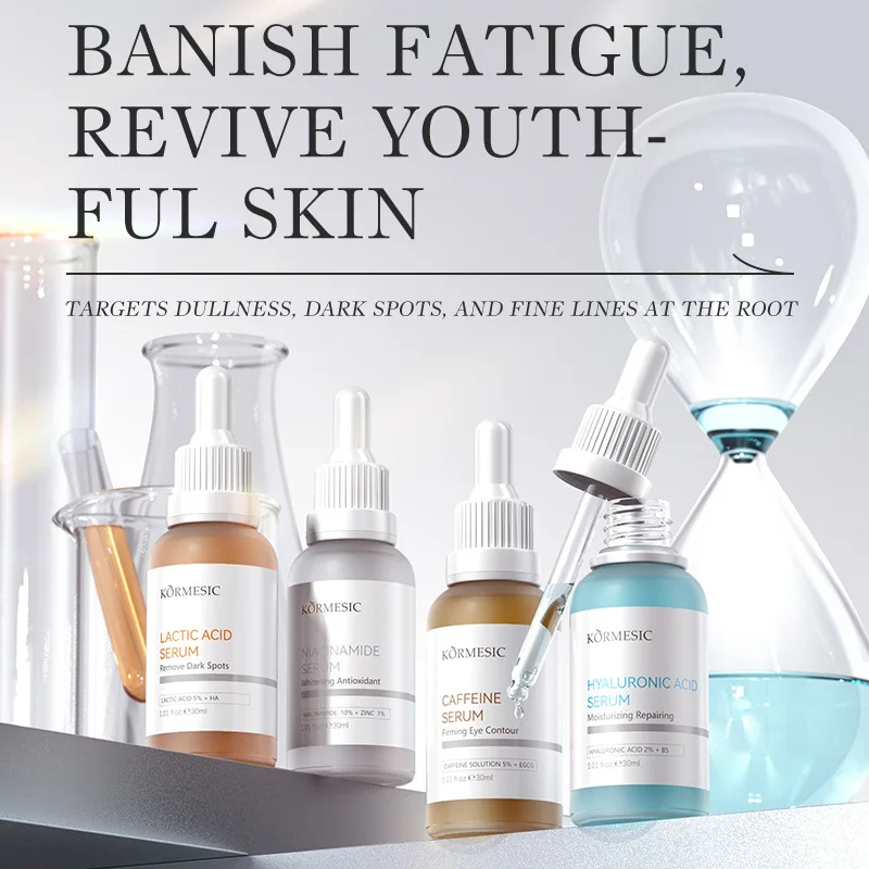

Niacinamide Face Serum Caffeine Lactic Acid Hyaluronic Acid Moisturizing Brightening Firming Anti-Aging Facial Essence Skin Care