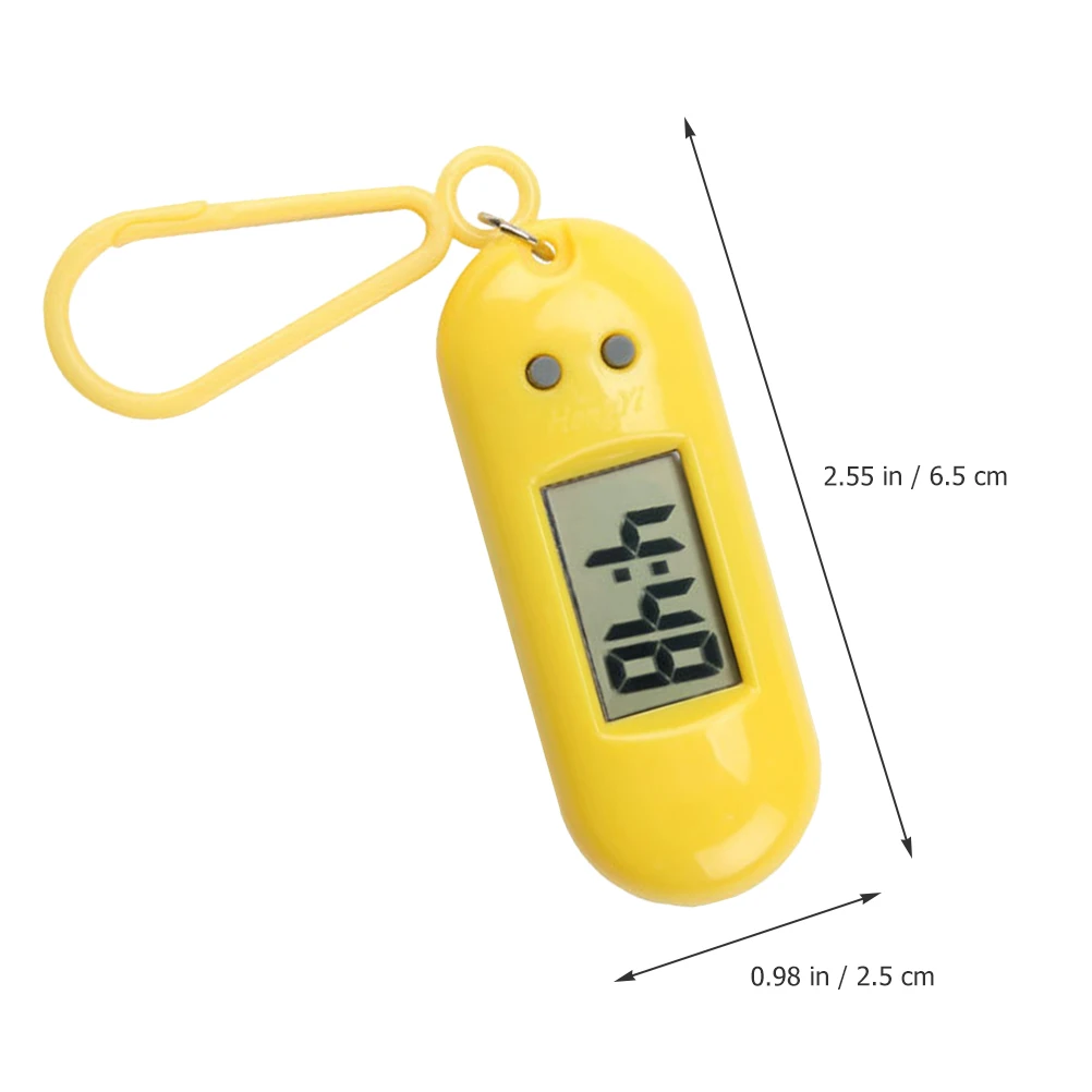

2pcs Plastic Electronic Hanging Watches Small Digital Watch For Students Keychain Portable Mute Study Exam Clip-On