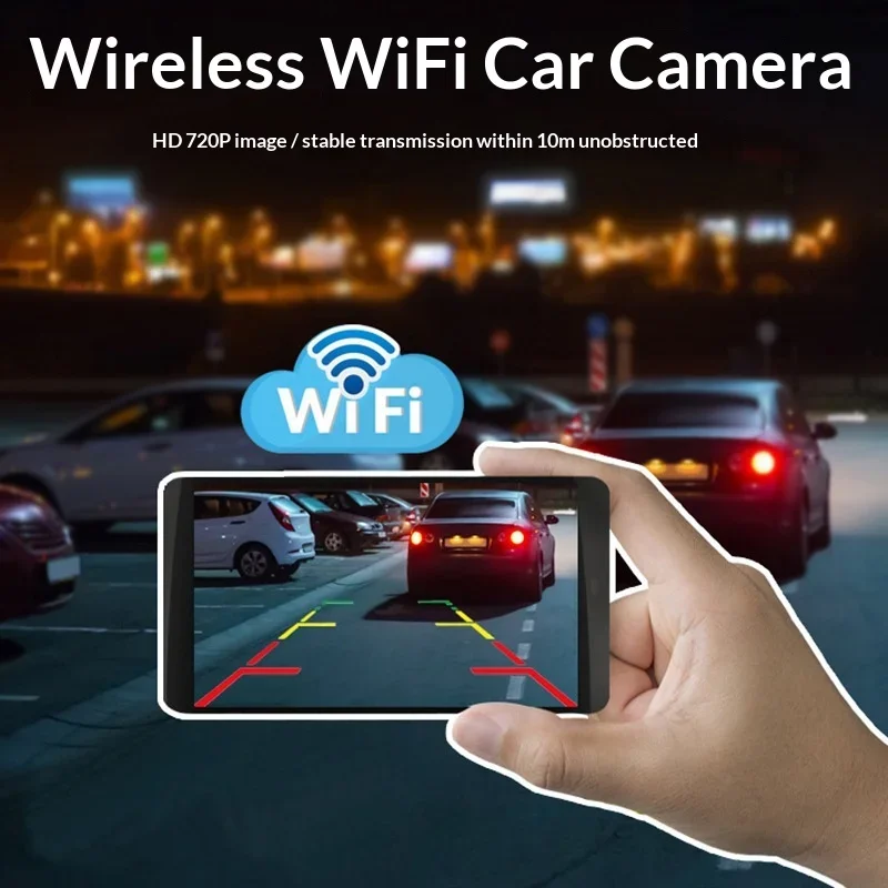 Wireless Wifi Car Camera Car Camera HD Starlight Night Vision 720P Rearview Reversing Image