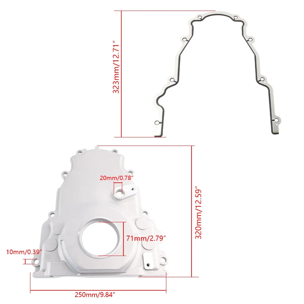 12600326 Front Engine Timing Cover For Chevrolet Avalanche Camaro Caprice SSR Silverado