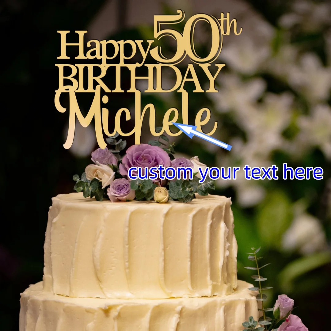 قطعة واحدة من قابس كعكة PMMA المخصص - اسم محفور مخصص لعيد الميلاد، نسيج معدني، DIY، منقوش بالليزر، مثالي للولادة #1