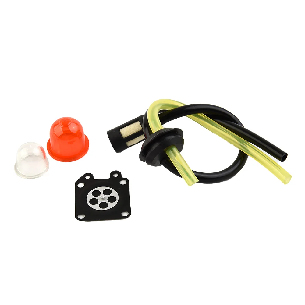 Replacement Fuel Filter Fuel Hose Seal Set for Brushcutter with Carburetor Membrane and Two For Primer Pump Hoses 16mm and 19mm