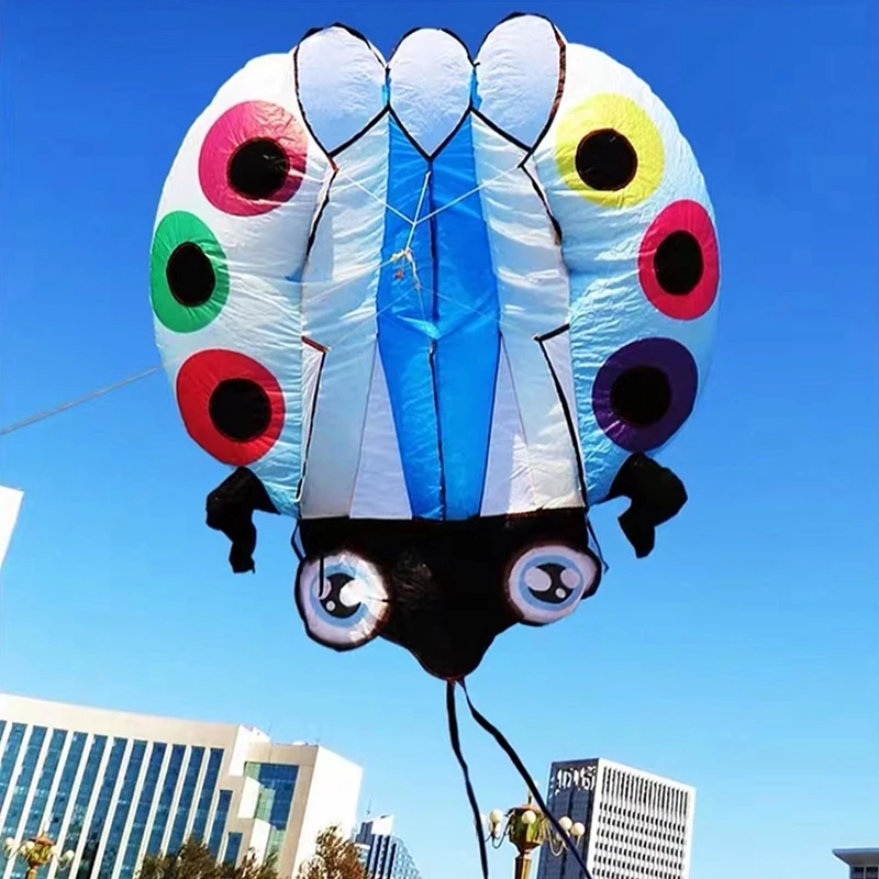 Großer Marienkäfer 3D-Softdrachen im Freien, fliegendes Spielzeug, Drachen für Erwachsene, professioneller Fallschirm, Weifang-Drachen, Fabrik, Winter, Wiederholungspaß