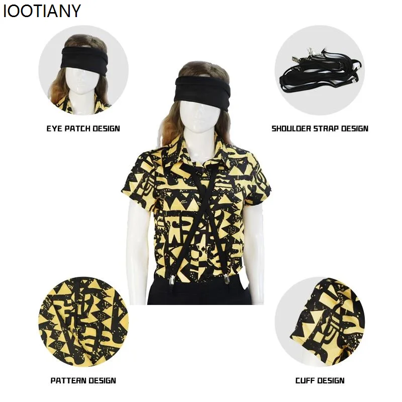 CosplaySeasonal Digital Print Short Sleeve Cosplay Costumes Shirt Carnival Party Girls Women Props Headwear Women Clothes For Ad