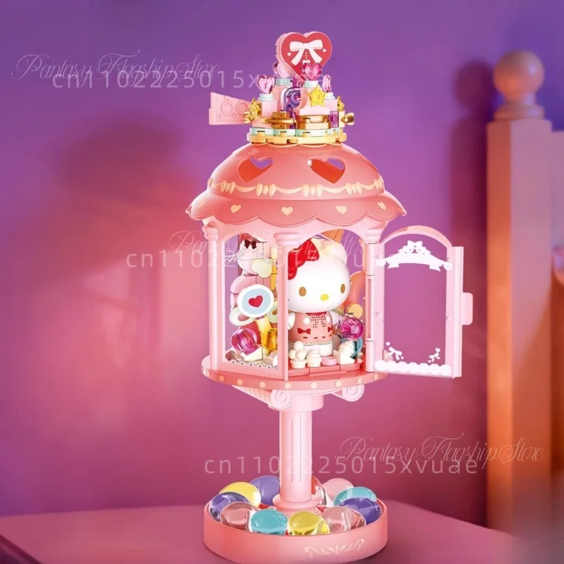 

Sanrio Building Blocks Light & Shadow Dream Series Kuromi My Melody Assembled Model Toy Tabletop Light Ornaments Christmas Gifts