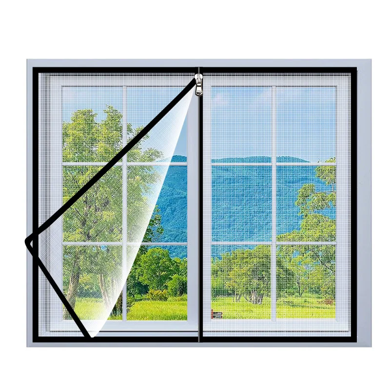 Self-Adhesive Indoor Insect Fly Mosquito Window Screen Curtain Mosquito Netting Door Anti Mosquito Net Window Mesh Bug Net 1PC