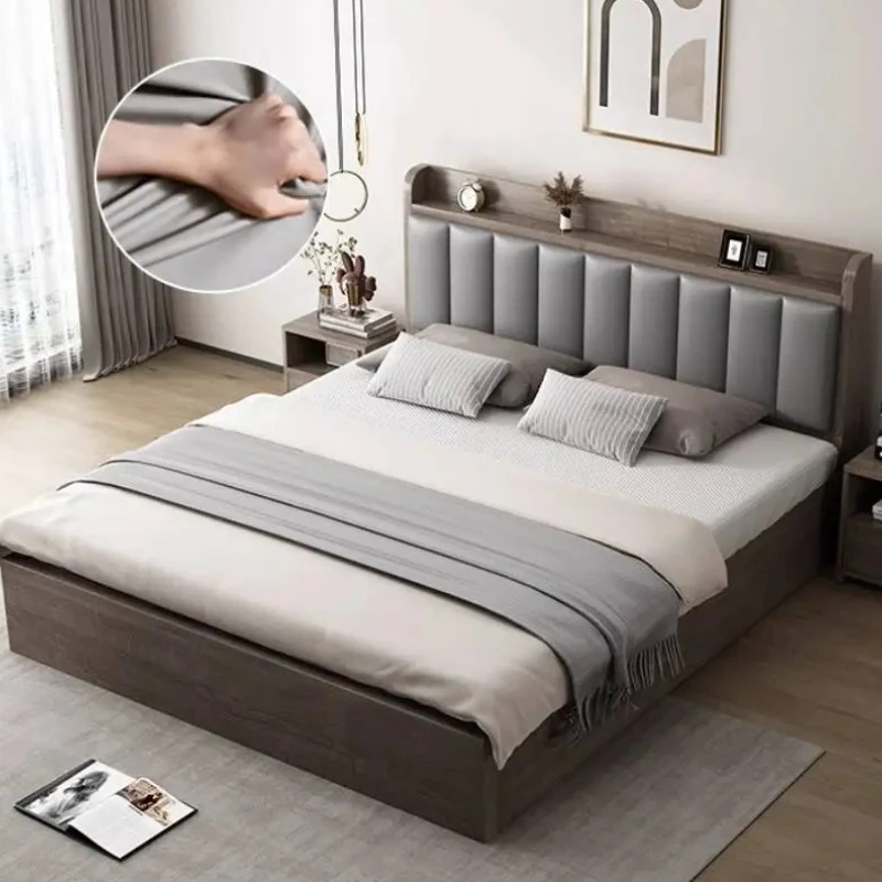 Italian Modern Designs Bed Bedrooms Queen Size Storage Luxury Room Bed Frames Double Headboards Camas Matrimoniales Furniture