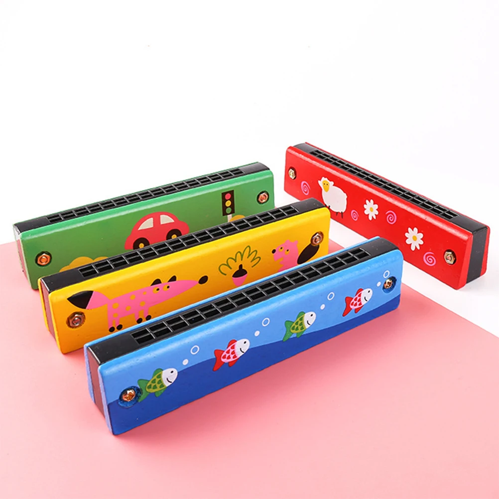 4Pcs Wind Instrument Harmonic Harmonica Mouth Organ Kids Toys Enlightenment Toddler Educational Musical Instruments for Kids