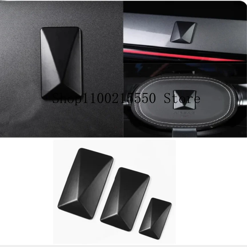 Black Car Label Sticker Car Front Logo Frame Head Bumper Decor Sticker Cover For Changan AVATAR 11 Accessories 2022-2024