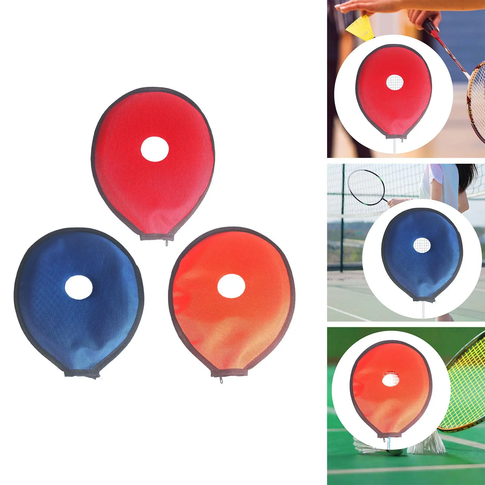 Cubierta de cabeza de raqueta de bádminton, accesorios para golpear para entrenamiento en el patio trasero