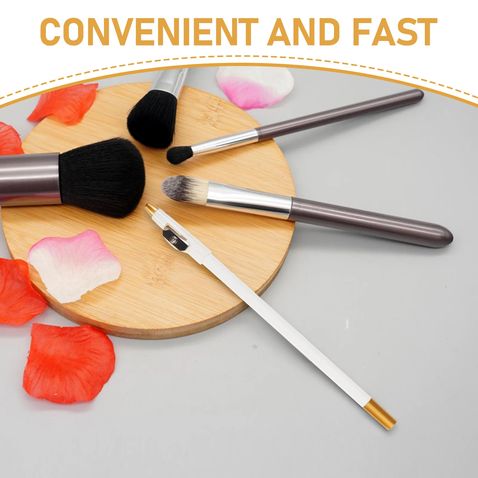 

12pcs Pencil White Color Long Lasting Waterproof Sweatproof Brow Pencil Natural Women Makeup Brow Shaper Wooden