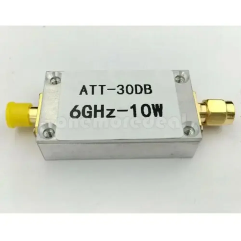 10W 30DB RF Fixed Attenuator SMA 0-6GHZ Work with Power Meter Spectrum Analyzer for ImmersionRC RF Power Meter